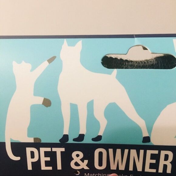 Pet & Owner Matching Socks Set Gray Multi Color - Picture 3 of 4